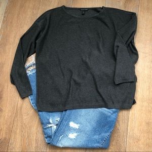 Eileen Fisher Boxy Sweater in Bark